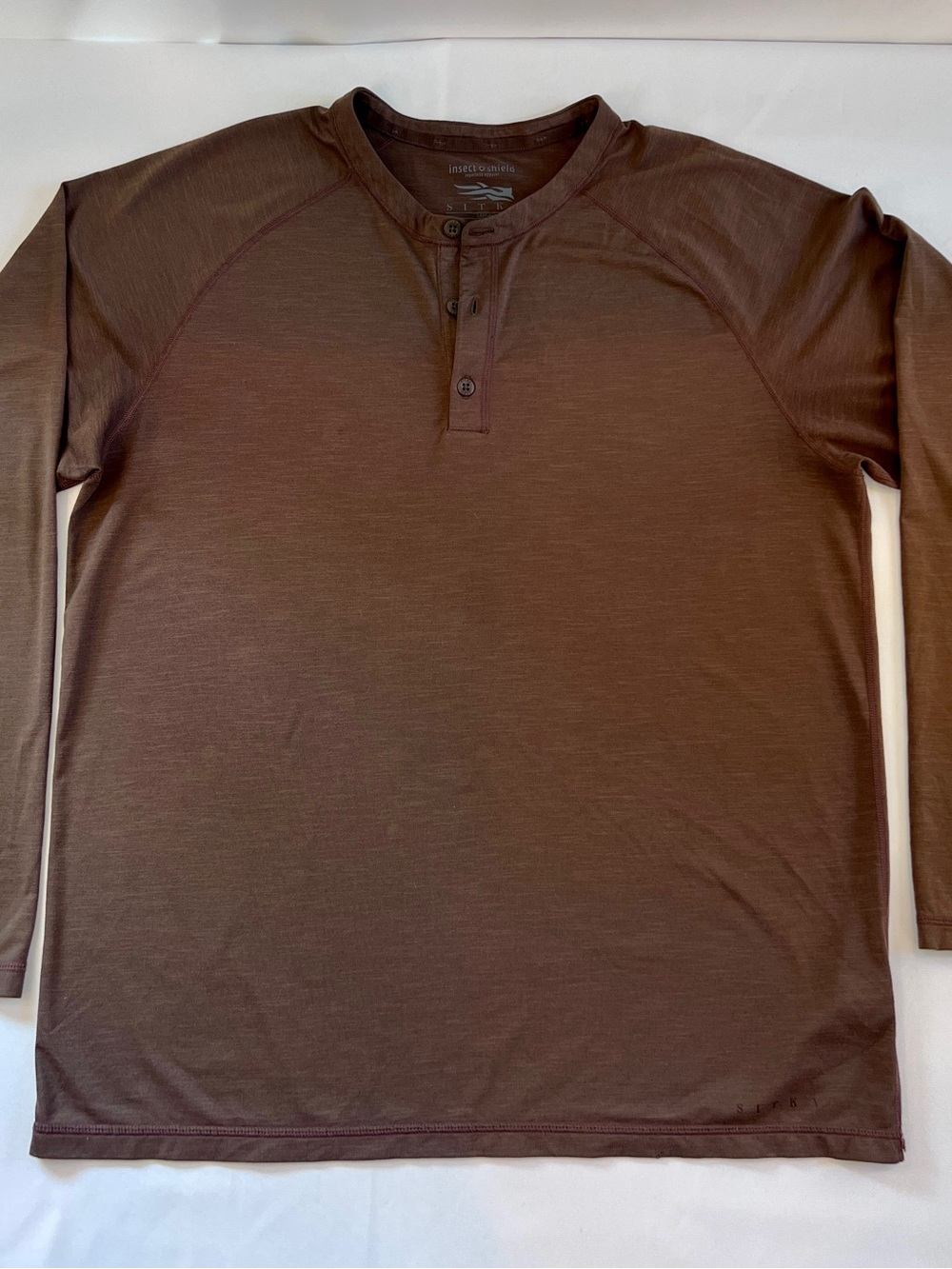 SITKA Gear Men's Long-Sleeve Hanger Henley - Chocolate, Large insect/odor shield
